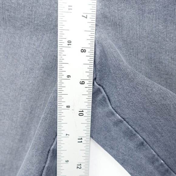 Bass Straight Pants Women's Size 6 Gray Denim Mid-Rise Pockets Stretch Cotton - Picture 5 of 8